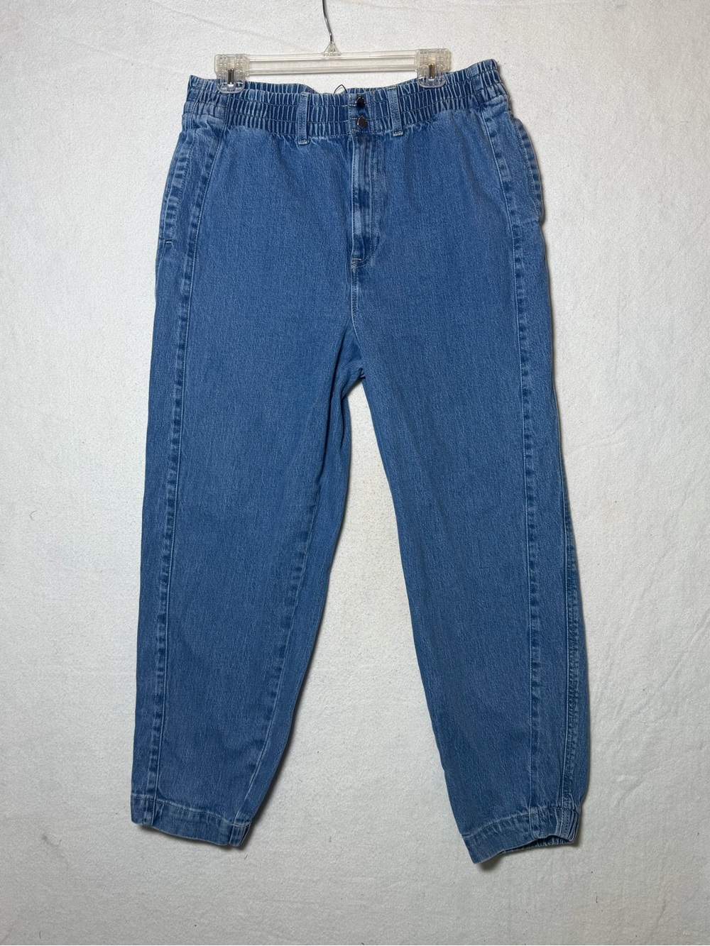 Vintage Tommy Jeans Hilfiger Denim Mom Jogger Pants Elastic Waist Tapered Leg